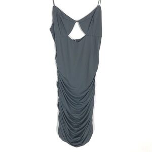 Tiger Mist Gray Ruched Bodycon Dress EUC